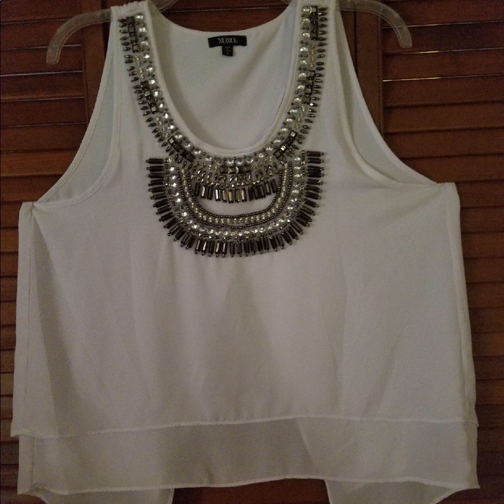 XOXO DETAILED DIAMOND SHIRT